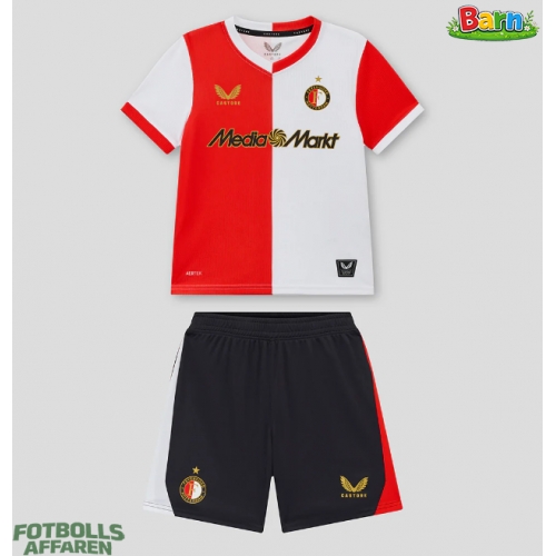 Feyenoord Hemmaställ Barn 2025-26 Kortärmad (+ Korta byxor)